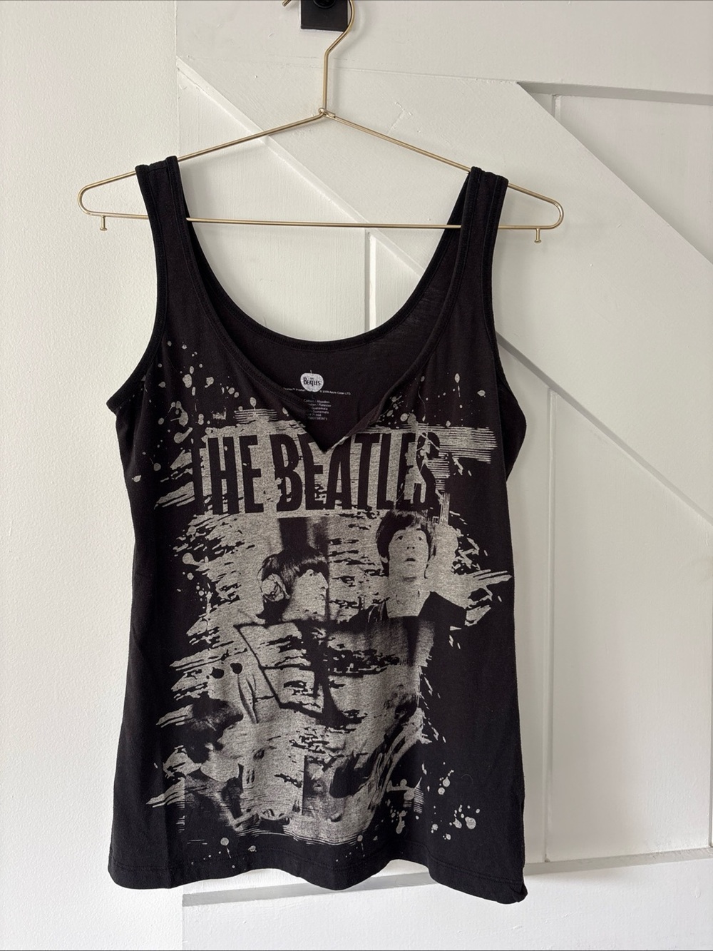 The Beatles Black Graphic Tank Top Size Large Rock Pop Music Band